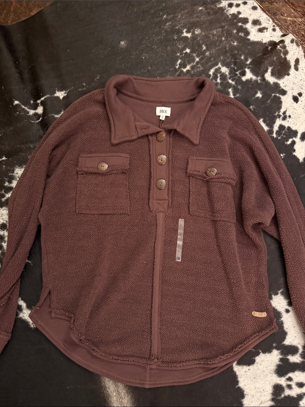 NWT BKE women’s plum pullover size small